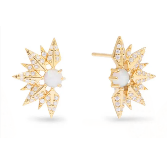 Oasis Earrings Starburst Nikki E. Designs 18k Gold Vermeil