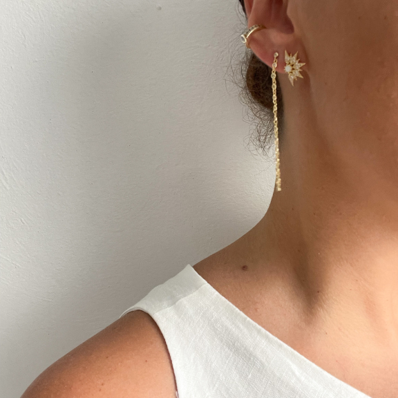 Oasis Earrings Starburst Nikki E. Designs 18k Gold Vermeil